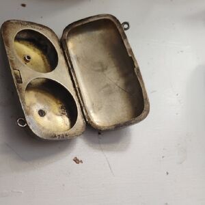 Vintage Silver-Toned Men's Accessory Case